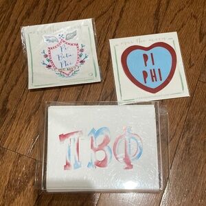PI BETA PHI Sorority cards, stickers